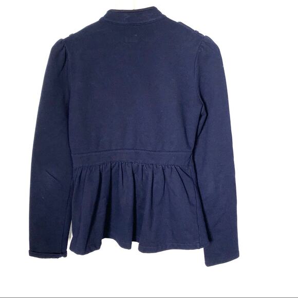 Converse button down navy blue  sweatshirt blazer size small S B95 - Picture 5 of 5